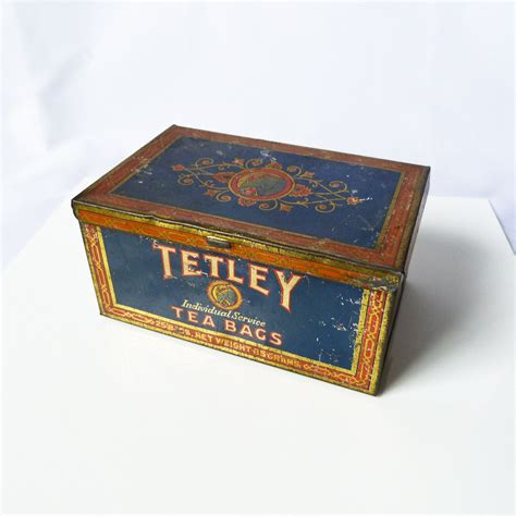 tetley tea metal box|Tetley Tea Box for sale .